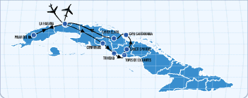 circuito en cuba: color cafe